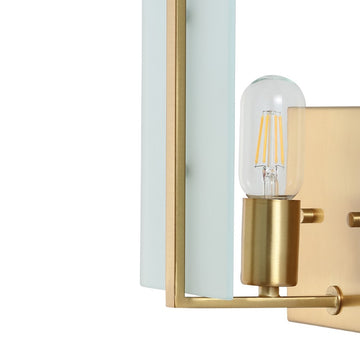 Mila 5.5" Modern Coastal Iron/Glass LED Sconce - JONATHAN Y